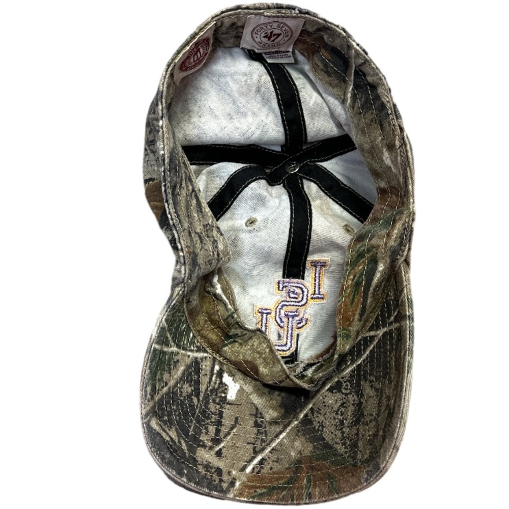 LSU Camouflage Baseball Cap Licensed Size Medium EUC Unisex - Picture 6 of 9